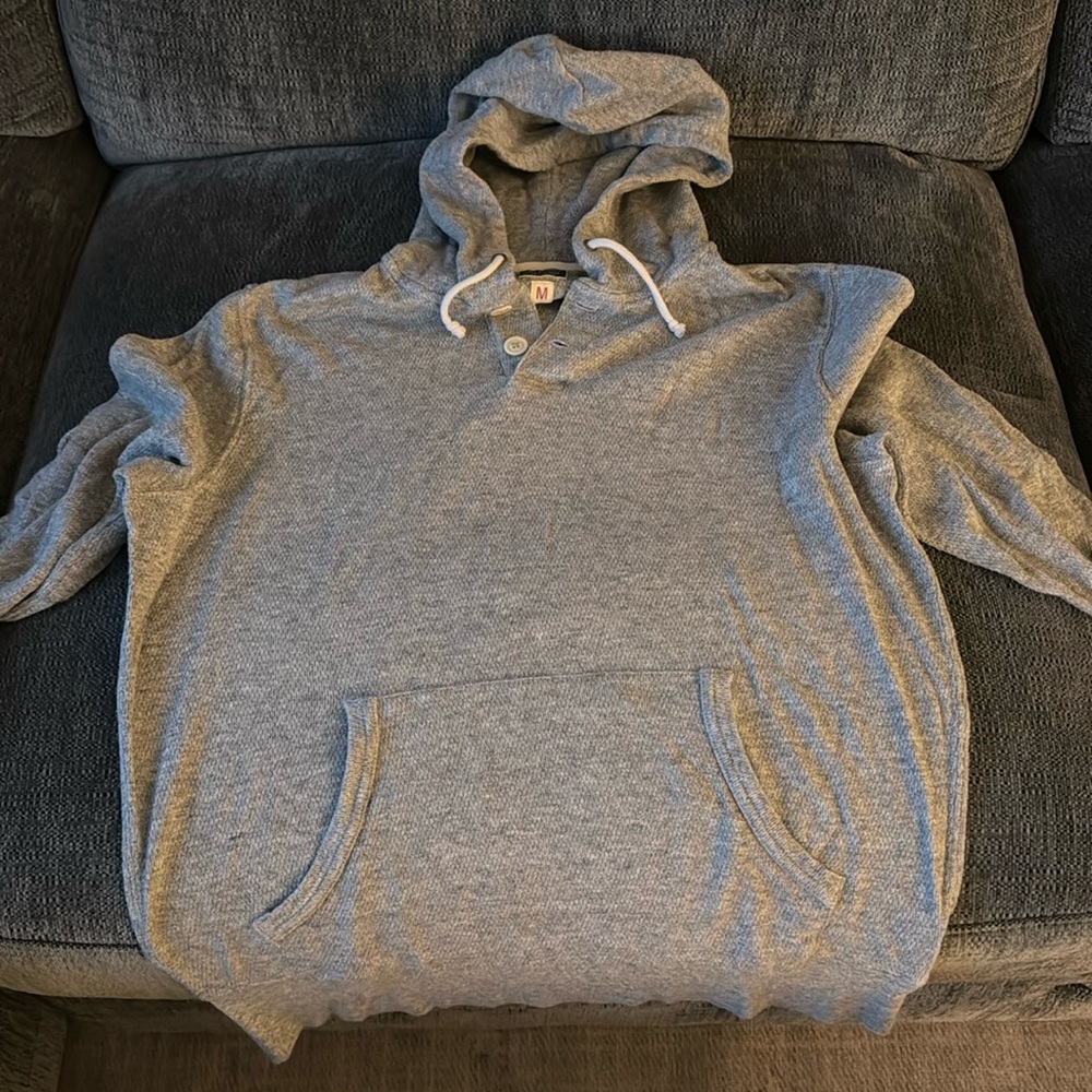 J. Crew sweatshirt with white buttons. Size medium.